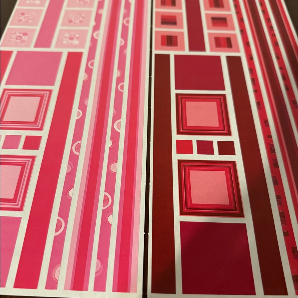 JUMBO GREAT LENGTH 4 x 12" CREATIVE MEMORIES Sticker 2 SHEETS REDS & PINKS * - Picture 3 of 3